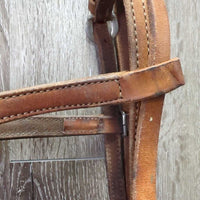 Thick Headstall *vgc/gc, clean, stiff, scrapes, stains & dry
