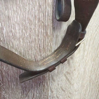 Flat Leather Bridle *gc, clean, older, creases, mismatched browband, pulled stitch, xholes
