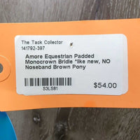 Padded Monocrown Bridle *like new, NO Noseband
