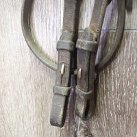 Soft Thick Bridle, Braided Brow *gc, NO Noseband, dirty, stains
