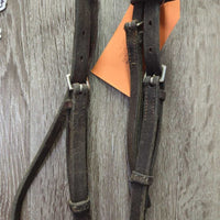 Soft Thick Bridle, Braided Brow *gc, NO Noseband, dirty, stains
