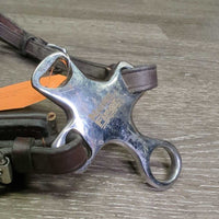 “The Crossroad” Padded Leather Mechanical Hackamore *vgc, dirt, stains & rubs
