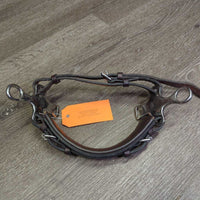 “The Crossroad” Padded Leather Mechanical Hackamore *vgc, dirt, stains & rubs
