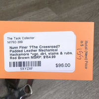 “The Crossroad” Padded Leather Mechanical Hackamore *vgc, dirt, stains & rubs
