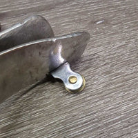 Wide Flat Hammer? Finish Ball End Equitation Western Spurs *vgc, clean, rubs, scrapes, dings
