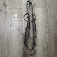 Rsd Bridle *fair, brooken/repaired nose, v.stiff, v.dry, dirt, scraped & bent edges, xholes
