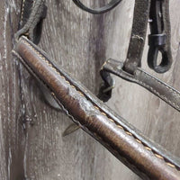 Rsd Bridle *fair, brooken/repaired nose, v.stiff, v.dry, dirt, scraped & bent edges, xholes
