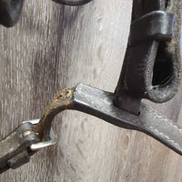 Rsd Bridle *fair, brooken/repaired nose, v.stiff, v.dry, dirt, scraped & bent edges, xholes
