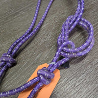 Narrow Stiff Nylon Rope Halter *vgc/gc, mnr frays, rubs & dirt/stains, vet wrapped end
