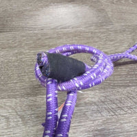 Narrow Stiff Nylon Rope Halter *vgc/gc, mnr frays, rubs & dirt/stains, vet wrapped end
