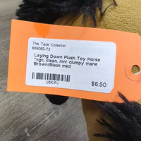 Laying Down Plush Toy Horse *vgc, clean, mnr clumpy mane
