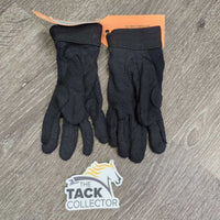 Light Pimple Cloth Riding Gloves *gc, clean, faded, stains, hair, rubs
