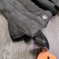 Synthetic Half Chaps *gc/fair, v.frayed, rubbed, mnr dirt & stains, v.stretched elastic
