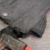 Synthetic Half Chaps *gc/fair, v.frayed, rubbed, mnr dirt & stains, v.stretched elastic
