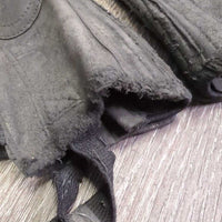 Synthetic Half Chaps *gc/fair, v.frayed, rubbed, mnr dirt & stains, v.stretched elastic
