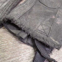 Synthetic Half Chaps *gc/fair, v.frayed, rubbed, mnr dirt & stains, v.stretched elastic
