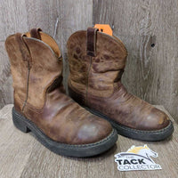 JUNIORS Wst Boots *vgc, clean, scuffs, scratches, rubs, crumpled heels, pilly/rubbed lining
