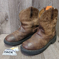JUNIORS Wst Boots *vgc, clean, scuffs, scratches, rubs, crumpled heels, pilly/rubbed lining
