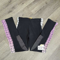 JUNIORS Riding Tight Breeches, Pull On, Drawstring *gc, Cord stuck inside, hair, linty, unstitched seam

