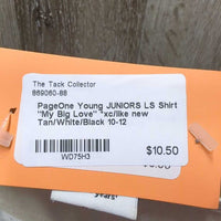 PageOne Young JUNIORS LS Shirt "My Big Love" *xc/like new
