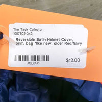 Reversible Satin Helmet Cover, brim, bag *like new, older
