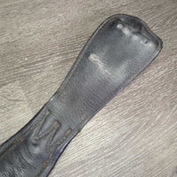 Padded Leather Short Girth, 2x els *gc, older, clean, rubs, faded, film, v.stiff elastic, stretched keepers
