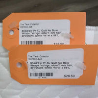 Pr XL Quilt No Bow Wraps *xc/vgc, older?, mnr hair, dirt/stains
