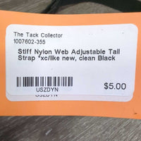 Stiff Nylon Web Adjustable Tail Strap *xc/like new, clean
