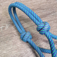 Stiff Nylon Rope Halter *xc, mnr dirt/stain, rubs & frays
