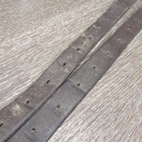 Thick Stirrup Leathers *fair, UINSTITCHED, uneven, older, rubs, scrapes, xholes, dirty, stretched
