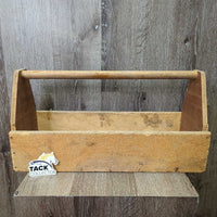 Unfinished Particle Board Grooming Box *gc/fair, older, dirty, stained, rough sides, dents/gouges, loose screw, split wood

