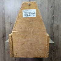 Unfinished Particle Board Grooming Box *gc/fair, older, dirty, stained, rough sides, dents/gouges, loose screw, split wood

