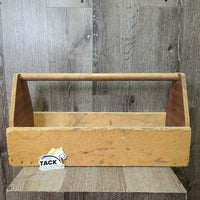 Unfinished Particle Board Grooming Box *gc/fair, older, dirty, stained, rough sides, dents/gouges, loose screw, split wood
