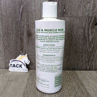 Leg & Muscle Rub Bottle *4/5ths full, dented, mnr dirt, residue, scuffs
