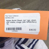 Nylon Scrim Sheet, tail *vgc, clean, mnr stains, snags, pills
