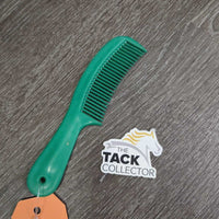 "Unbreakable" Plastic Mane Comb, handle *gc, clean, residue, scuffed
