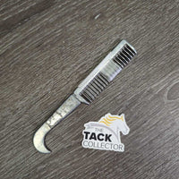 Metal Mane Pulling Comb & Hoof Pick Handle *gc, dirt, residue, scuffs
