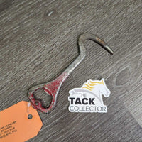 Metal Hoof Pick & Bottle Opener *gc/fair, pitted, residue, mnr rust
