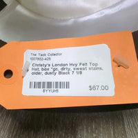 Hvy Felt Top Hat, box *gc, dirty, sweat stains, older, dusty
