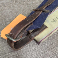 Hvy Cotton Web & Elastic Overgirth *gc, dirt, hair, stains, older, marker, rubs, faded

