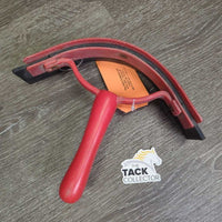 Plastic Sweat Scraper, handle *gc, cracked rubber, mnr dirt, rust, faded, scuffs, residue
