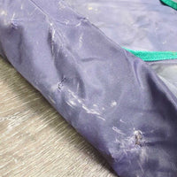 Light Nylon Hay Bag *gc/fair, v.faded, older, scrapes, peeling, discolored, clean, holes
