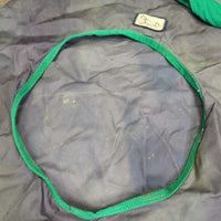 Light Nylon Hay Bag *gc/fair, v.faded, older, scrapes, peeling, discolored, clean, holes
