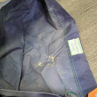 Light Nylon Hay Bag *gc/fair, v.faded, older, scrapes, peeling, discolored, clean, holes
