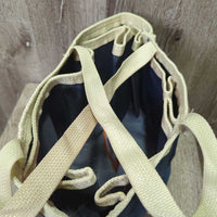 Hvy Grooming Tote Bag, inside mesh pockets, "Champ Calgary Arabian" *gc, mnr stains, holes, snags & rubs, older, mnr hay residue
