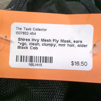 Hvy Mesh Fly Mask, ears *vgc, clean, clumpy, mnr hair, older
