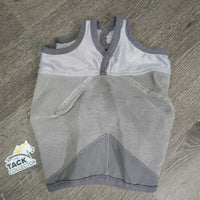 Hvy Mesh Fly Mask *gc/fair, stains, marker, cut/trimmed velcro, clean, hairy
