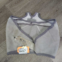 Hvy Mesh Fly Mask *gc/fair, stains, marker, cut/trimmed velcro, clean, hairy
