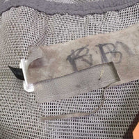 Hvy Mesh Fly Mask *gc/fair, stains, marker, cut/trimmed velcro, clean, hairy
