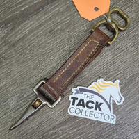 Thick Leather Attachment, Swivel, Spring Snap *gc, rusty, residue, cracks, older, unstitched
